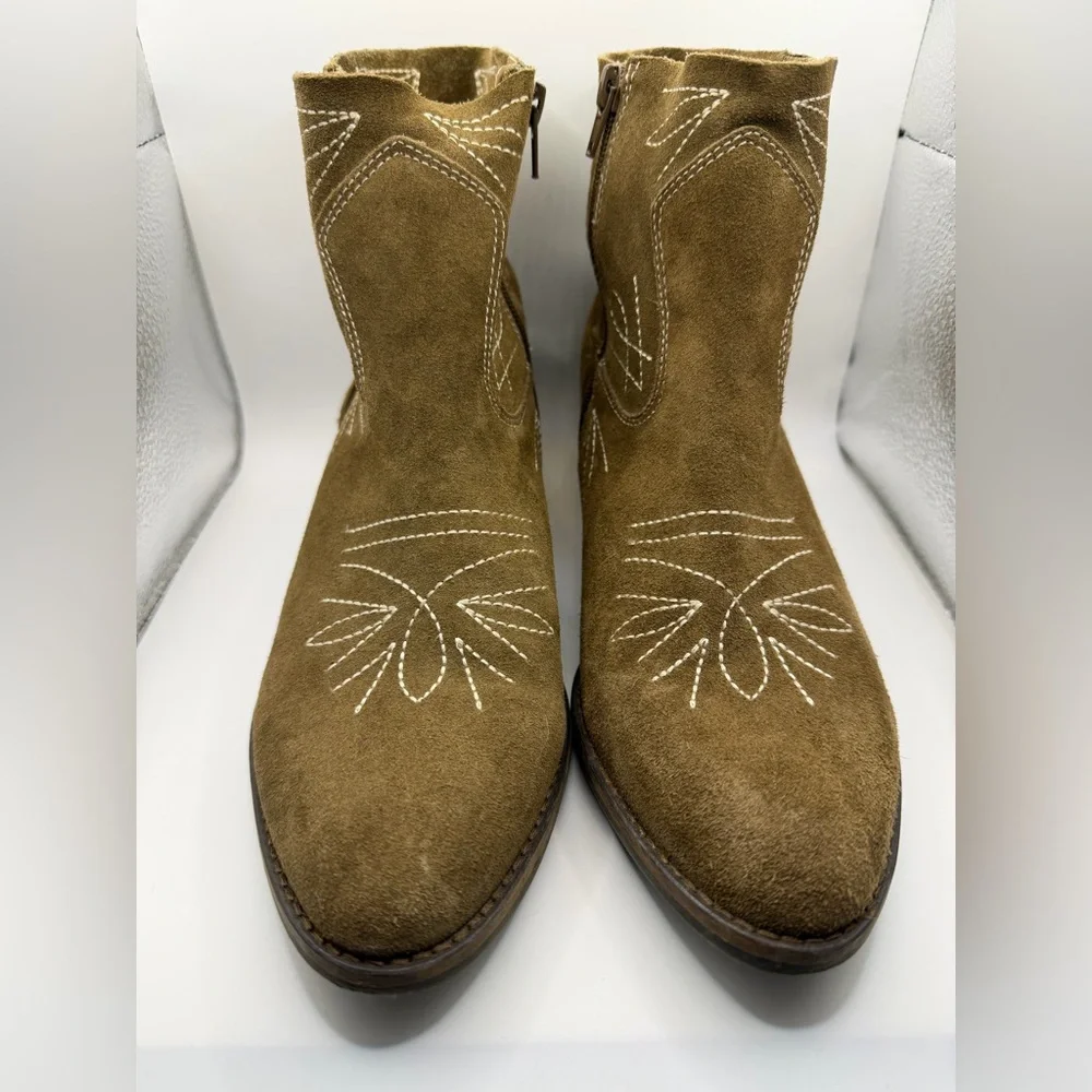 Lucky Brand Women's Floriniah Ankle Boot Pointed Toe Western Ankle Booties - Picture 2 of 12